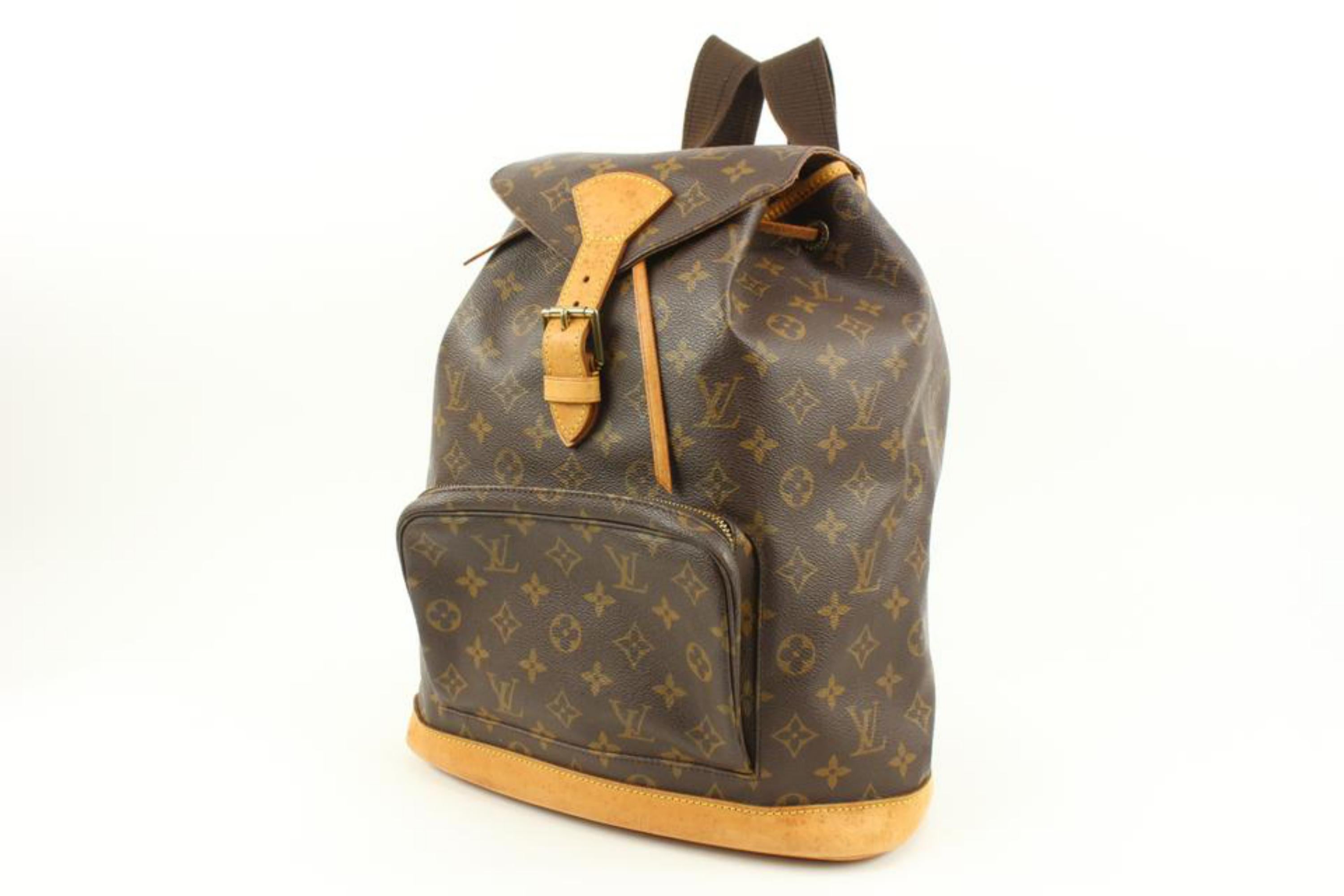 Louis Vuitton Monogram Montsouris GM Backpack 15lv216s
Date Code/Serial Number: SP0060
Made In: France
Measurements: Length:  16