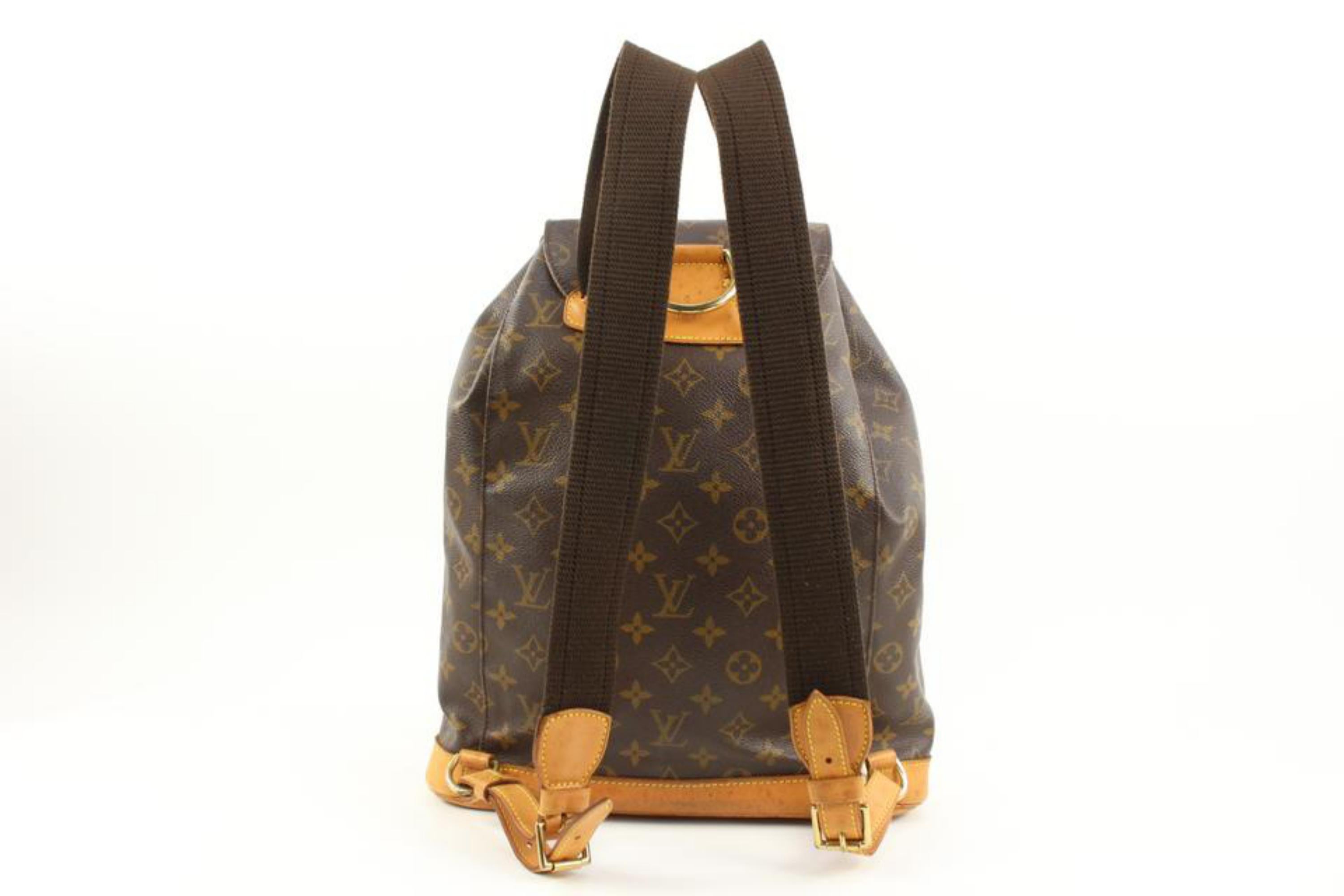 Louis Vuitton Monogram Montsouris GM Backpack 15lv216s In Good Condition In Dix hills, NY