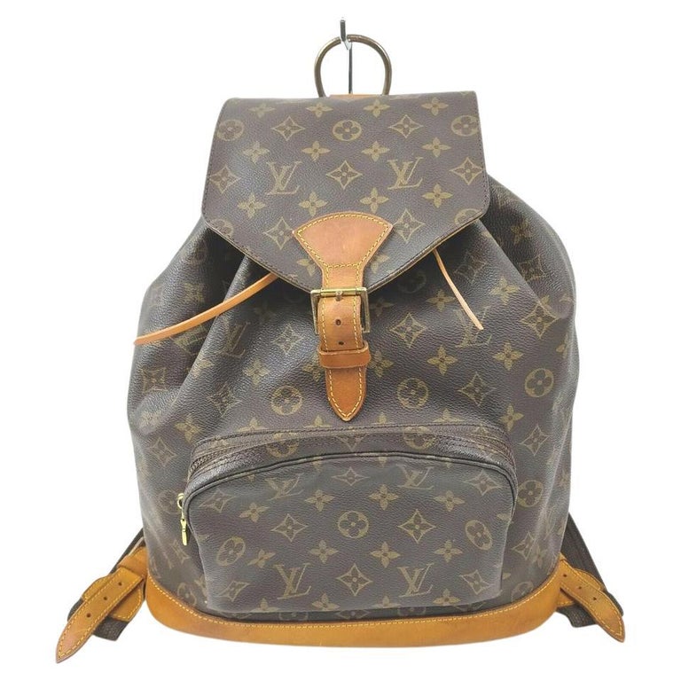 Authentic Louis Vuitton Monogram Montsouris GM Women Large Backpack Bag