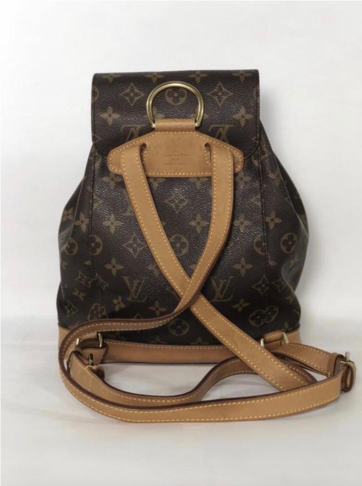  Louis Vuitton Monogram Montsouris MM Backpack Shoulder Handbag For Sale 1
