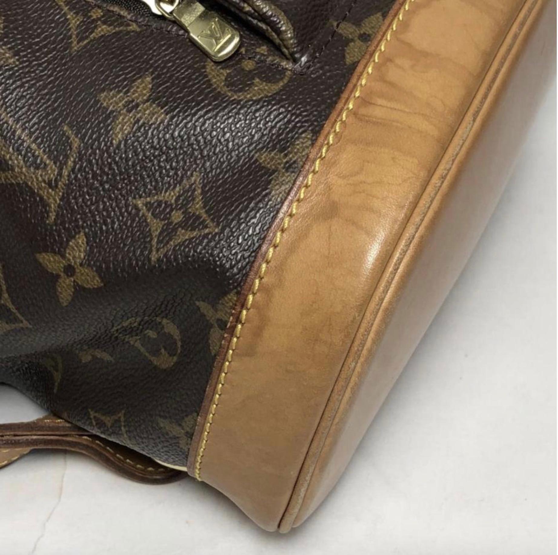  Louis Vuitton Monogram Montsouris MM Backpack Shoulder Handbag For Sale 2