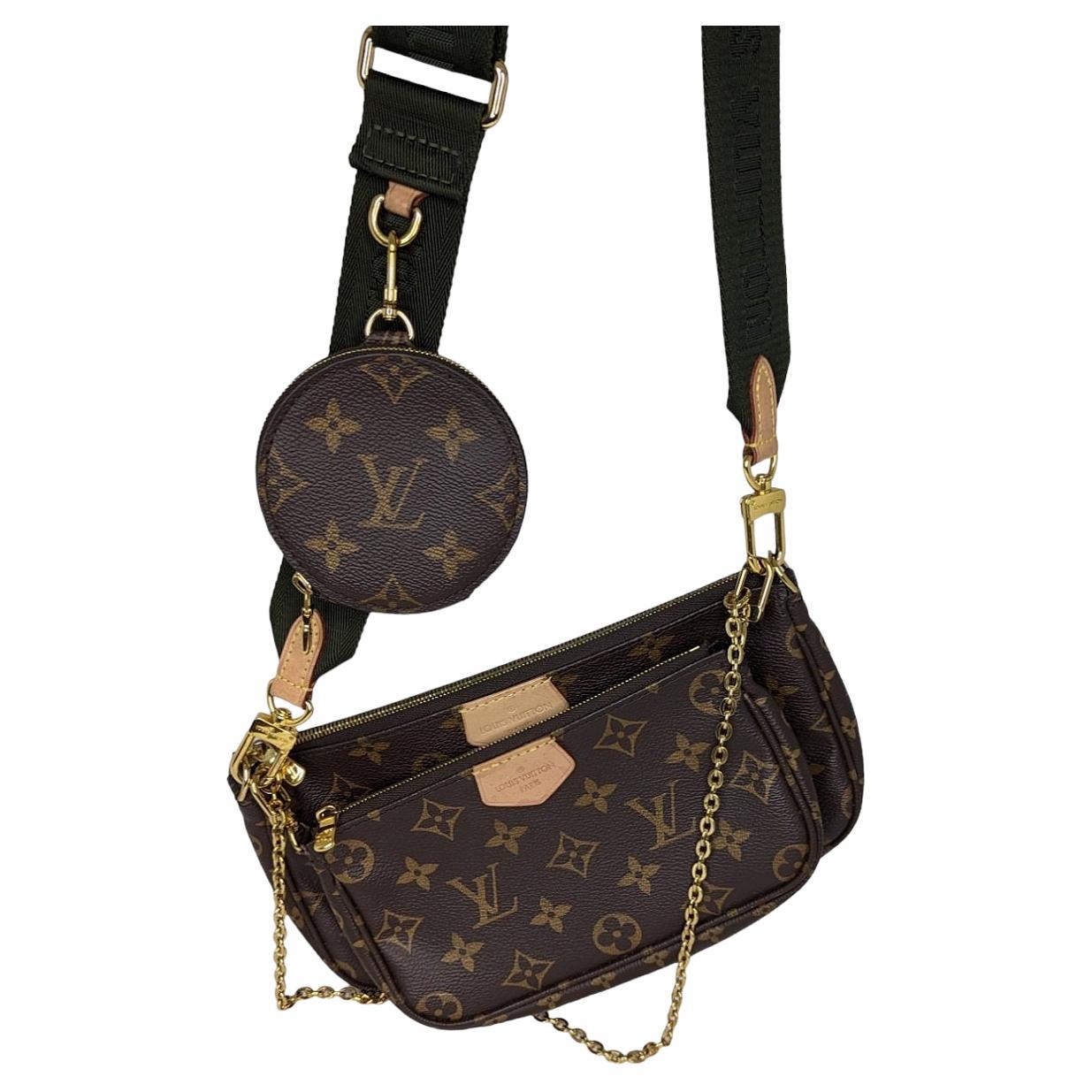 Louis Vuitton Pochette Mini Accessoires Black/Beige in Leather with  Gold-tone - US