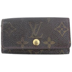 Used Louis Vuitton Monogram Multicles 3 Key Holder 2lr1108 Brown Canvas Clutch