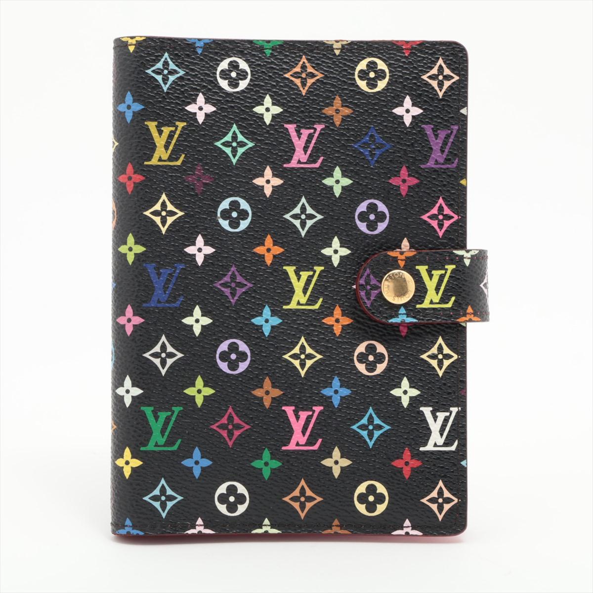 The Louis Vuitton Monogram Multicolor Agenda PM in classic black a chic and functional accessory that seamlessly combines style and organization. The agenda showcases Louis Vuitton's iconic Monogram Multicolor canvas, a vibrant and eye-catching