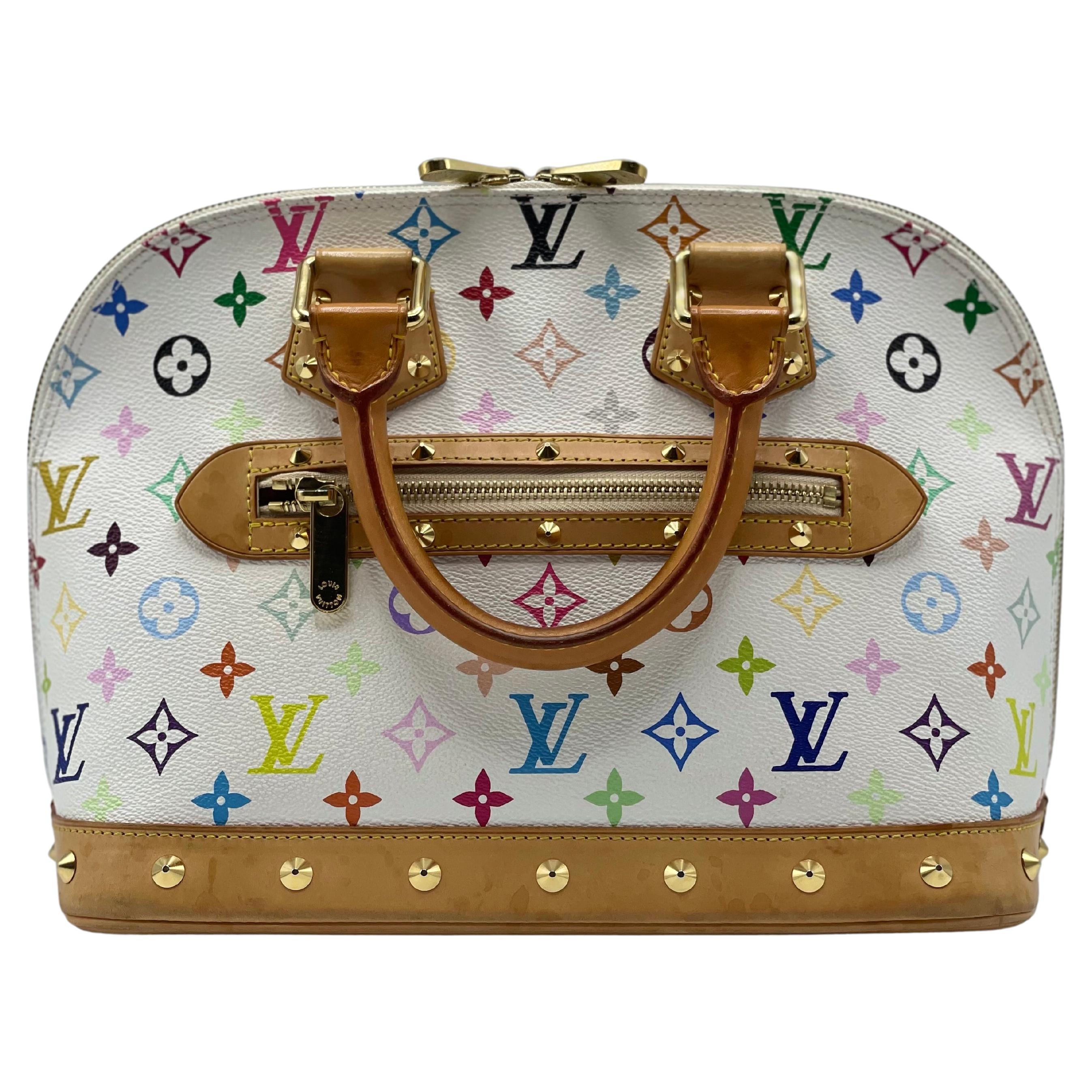 Louis Vuitton Monogrammiertes mehrfarbiges Alma Weiß-Monogramm