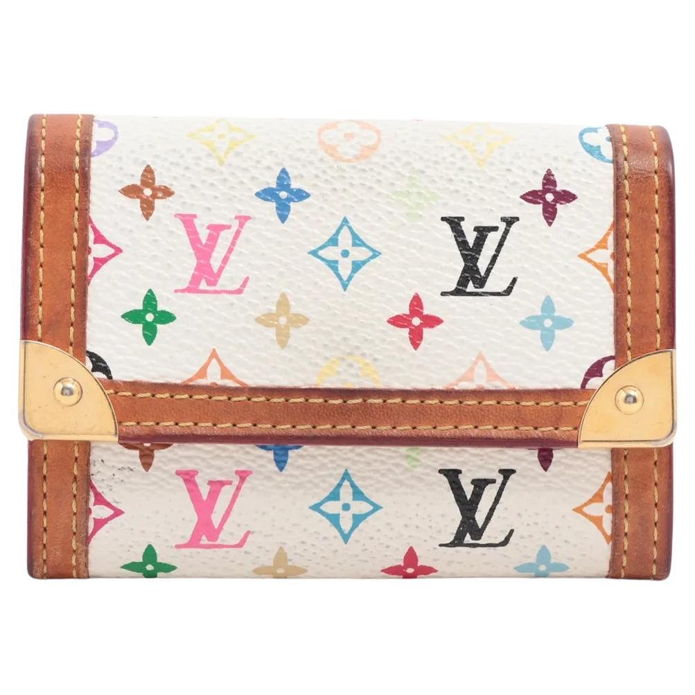 Louis Vuitton Monogram Multicolor Münzgeldbörse Weiß