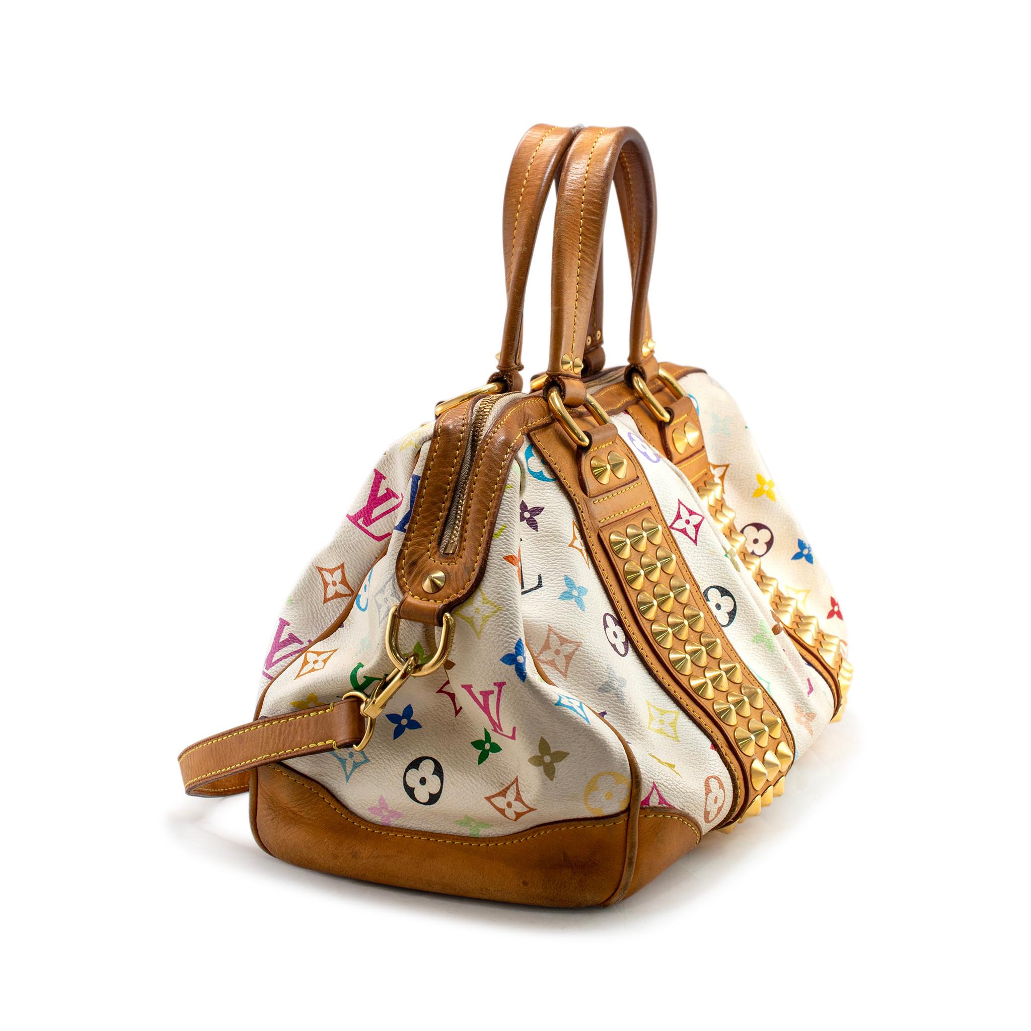 Louis Vuitton Monogram Multicolor Courtney MM White M45641 Crossbody Handbag Excellent état - En vente à Houston, US
