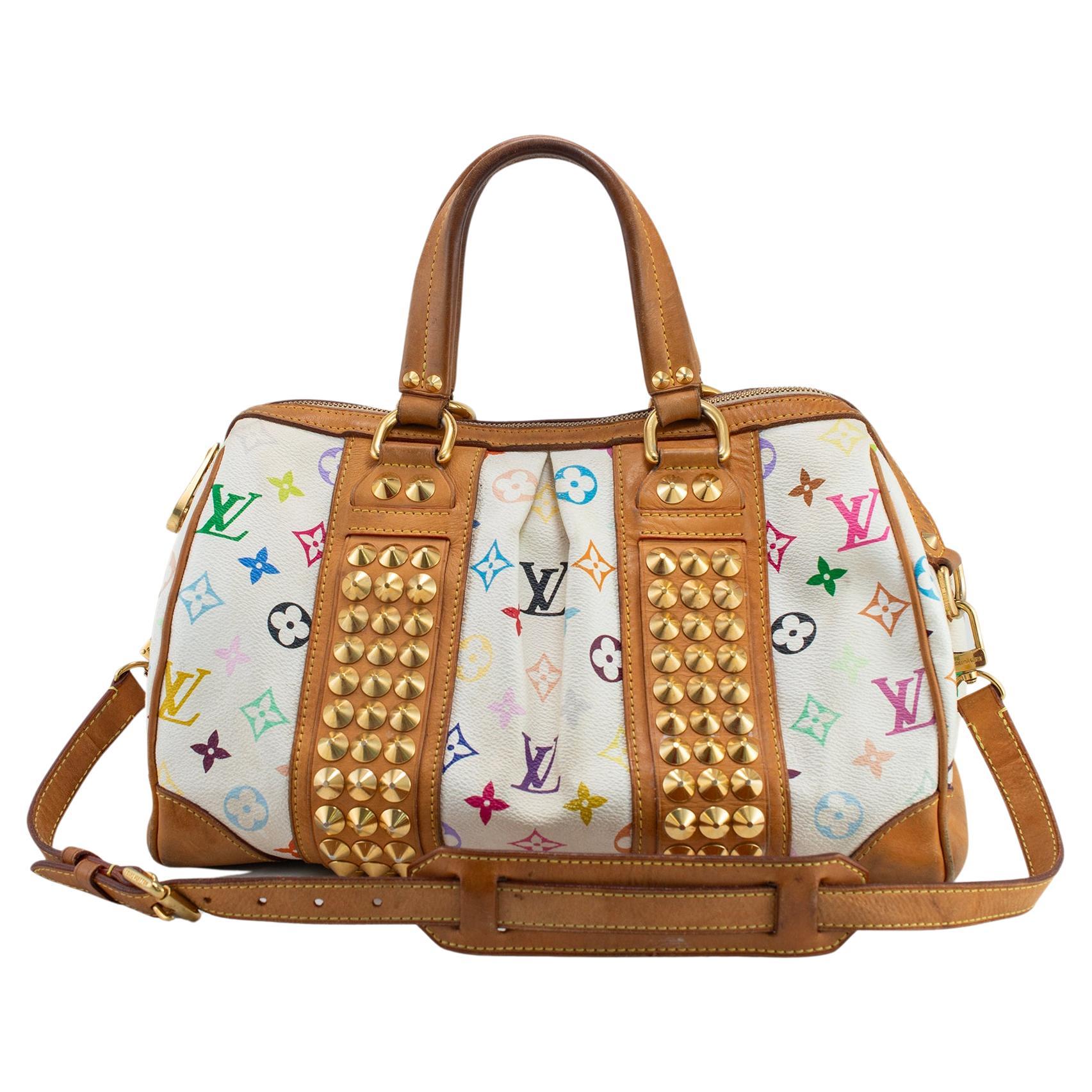 Louis Vuitton Monogram Multicolor Courtney MM White M45641 Crossbody Handbag en vente