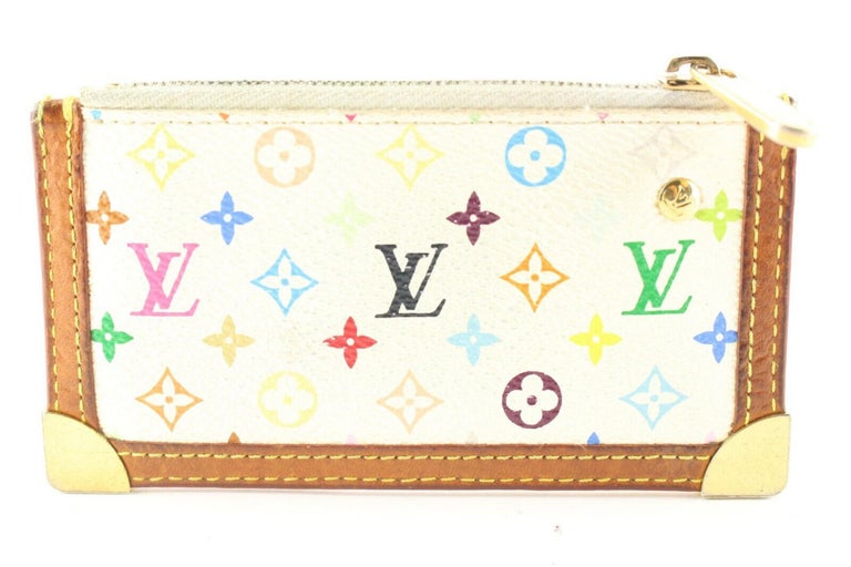 Louis Vuitton Squared Pouch Key Holder And Bag Charm LV Graffiti Multicolor  for Women
