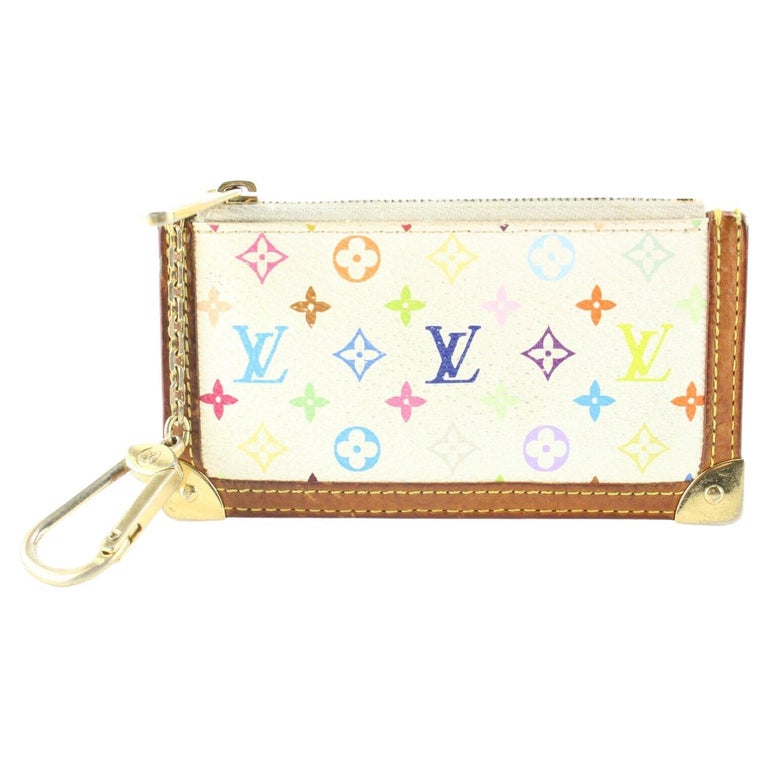 Louis Vuitton Monogram Multicolor Key Cles Pochette Pouch Card Case  1LV0512C For Sale at 1stDibs