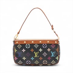 Louis Vuitton Monogram Multicolor Pochette Accessories Black
