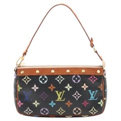 Louis Vuitton Monogram Multicolor Pochette Accessories Black
