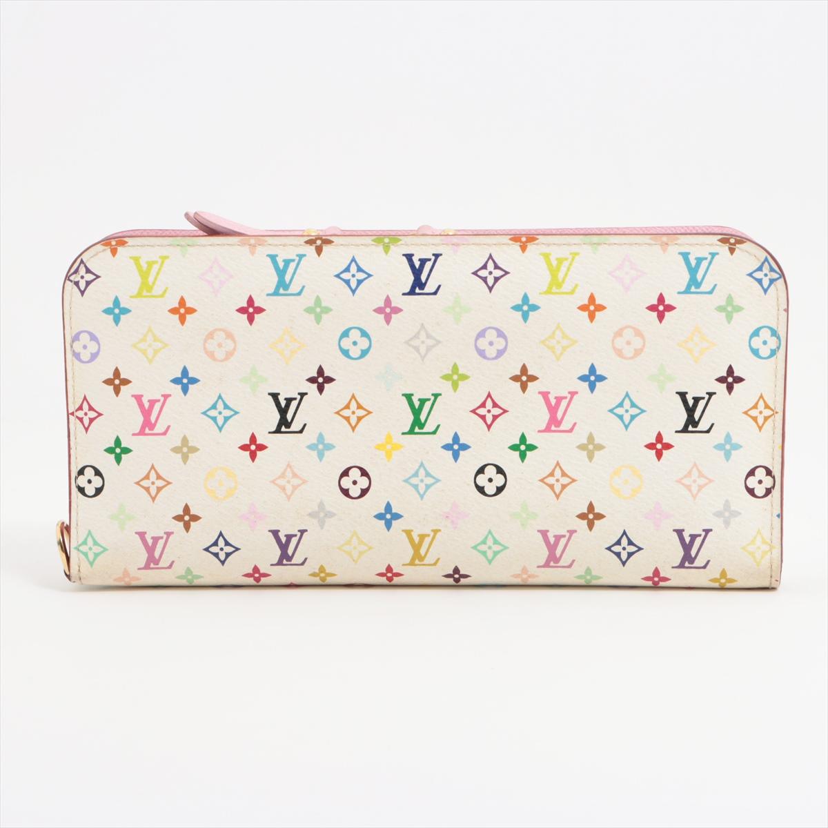The Louis Vuitton Monogram Multicolor White Insolite Wallet is a captivating blend of sophistication and contemporary flair. Crafted from the iconic Monogram Multicolor canvas, the pristine white background serves as a canvas for a playful explosion