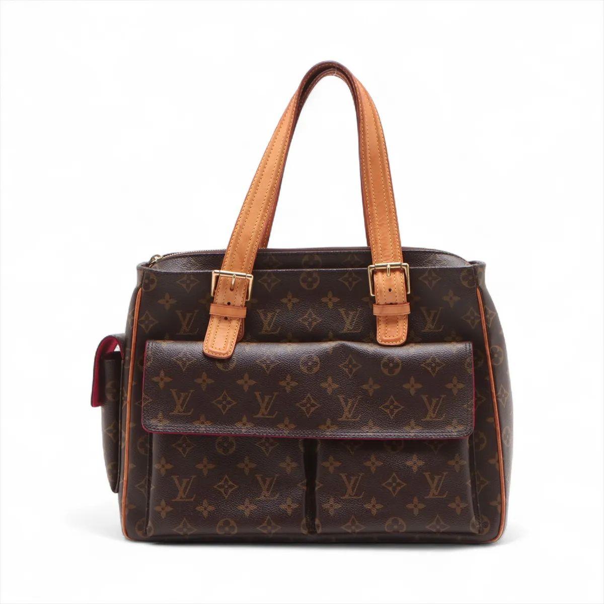 The Louis Vuitton Monogram Multiple Cité is a refined and highly functional handbag crafted from the house’s iconic Monogram canvas with natural cowhide leather trim. Designed with practicality in mind, it features three exterior pockets that