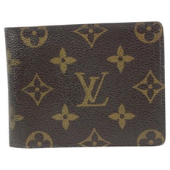 Used Louis Vuitton Monogram Multiple Men's Bifold Wallet 46lk24