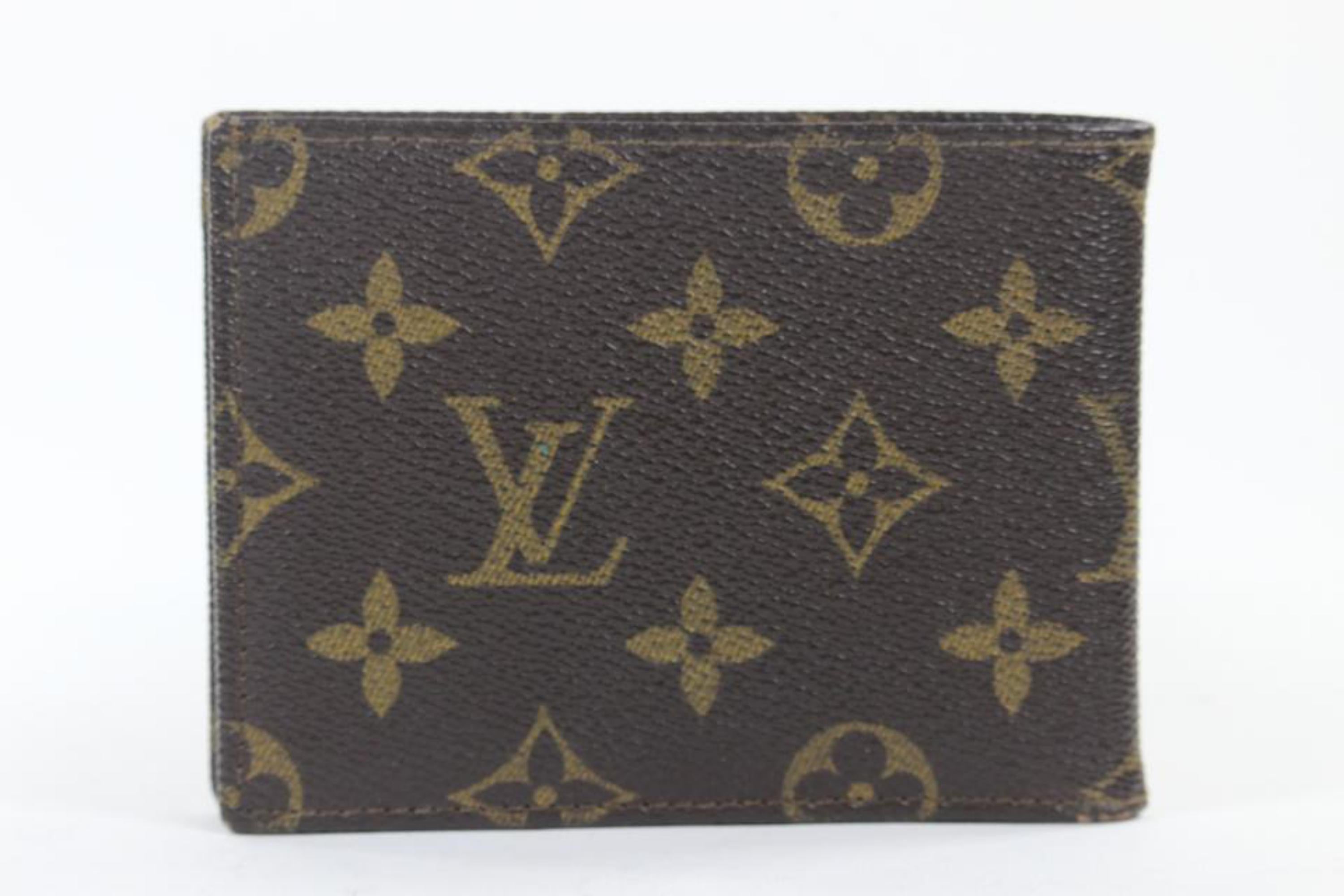 Louis Vuitton Monogram Multiple Wallet Men's Slender Marco Florin Bifold 6lv1103 2