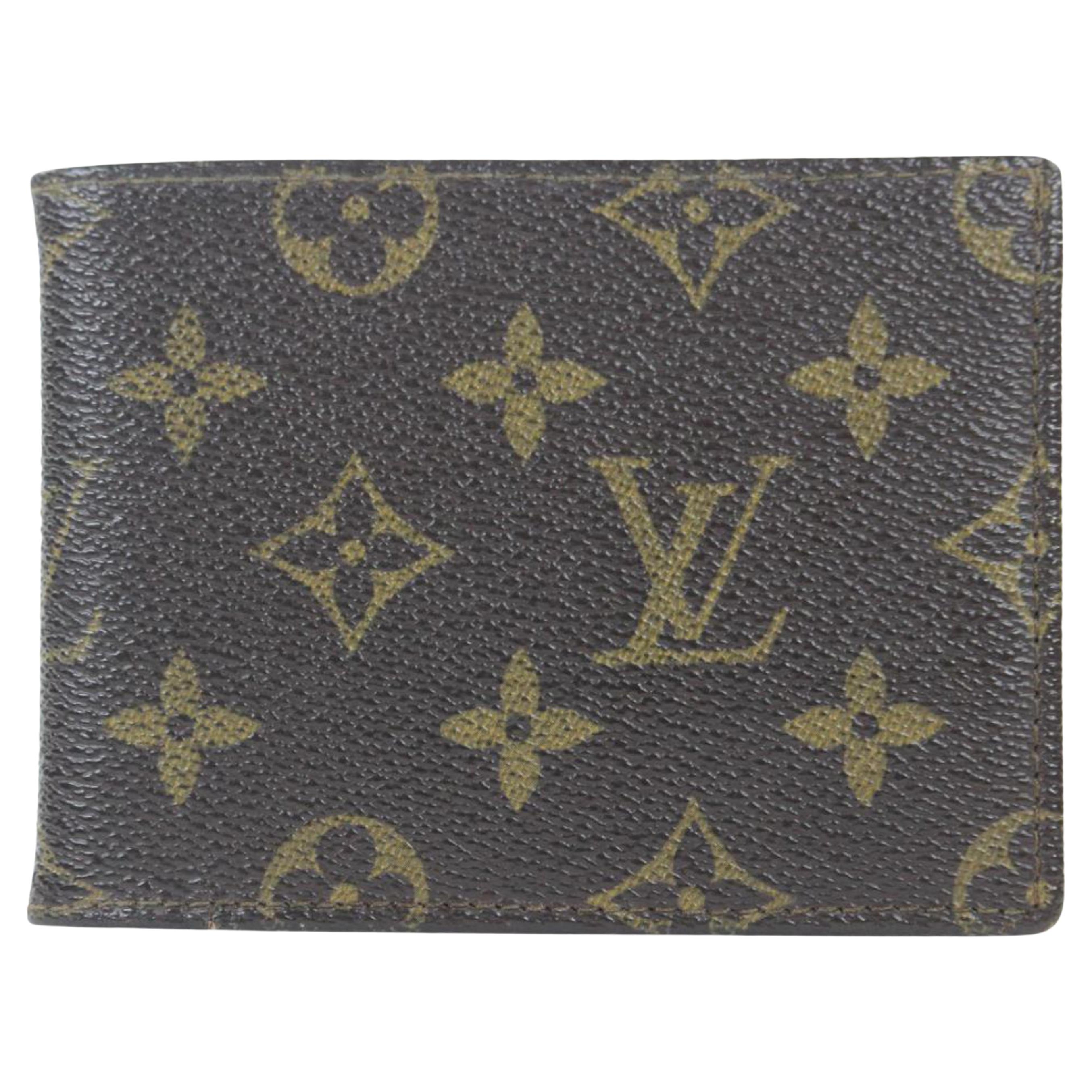 Louis Vuitton Monogram Multiple Wallet Men
s Slender Marco Florin Bifold 6lv1103