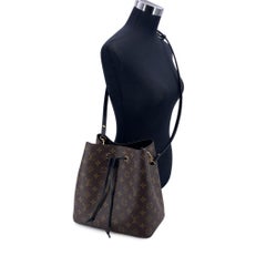 Louis Vuitton Monogram NeoNoe Bucket Shoulder Bag Black M44020