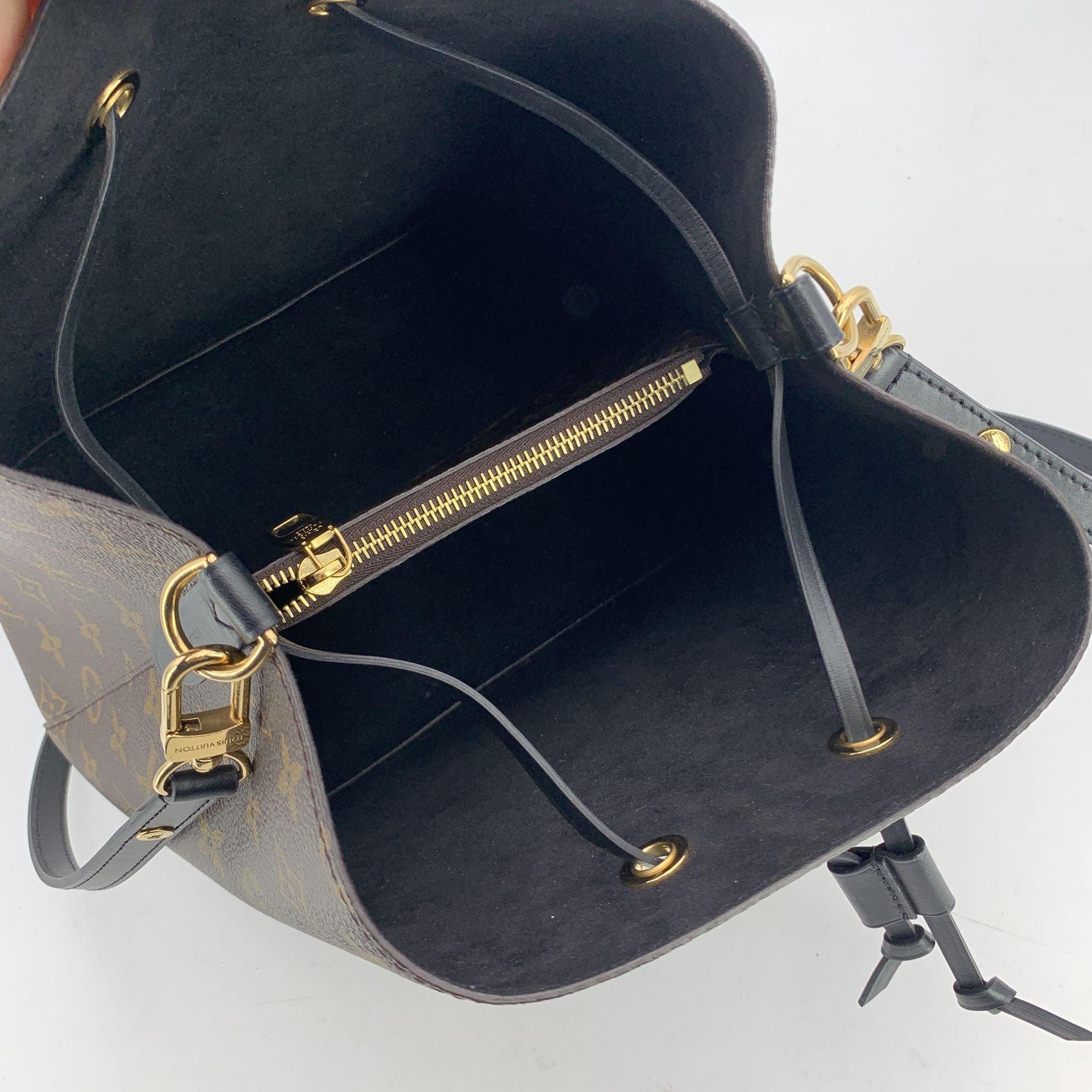 Louis Vuitton Monogram NeoNoe Bucket Shoulder Bag Black M44020 1