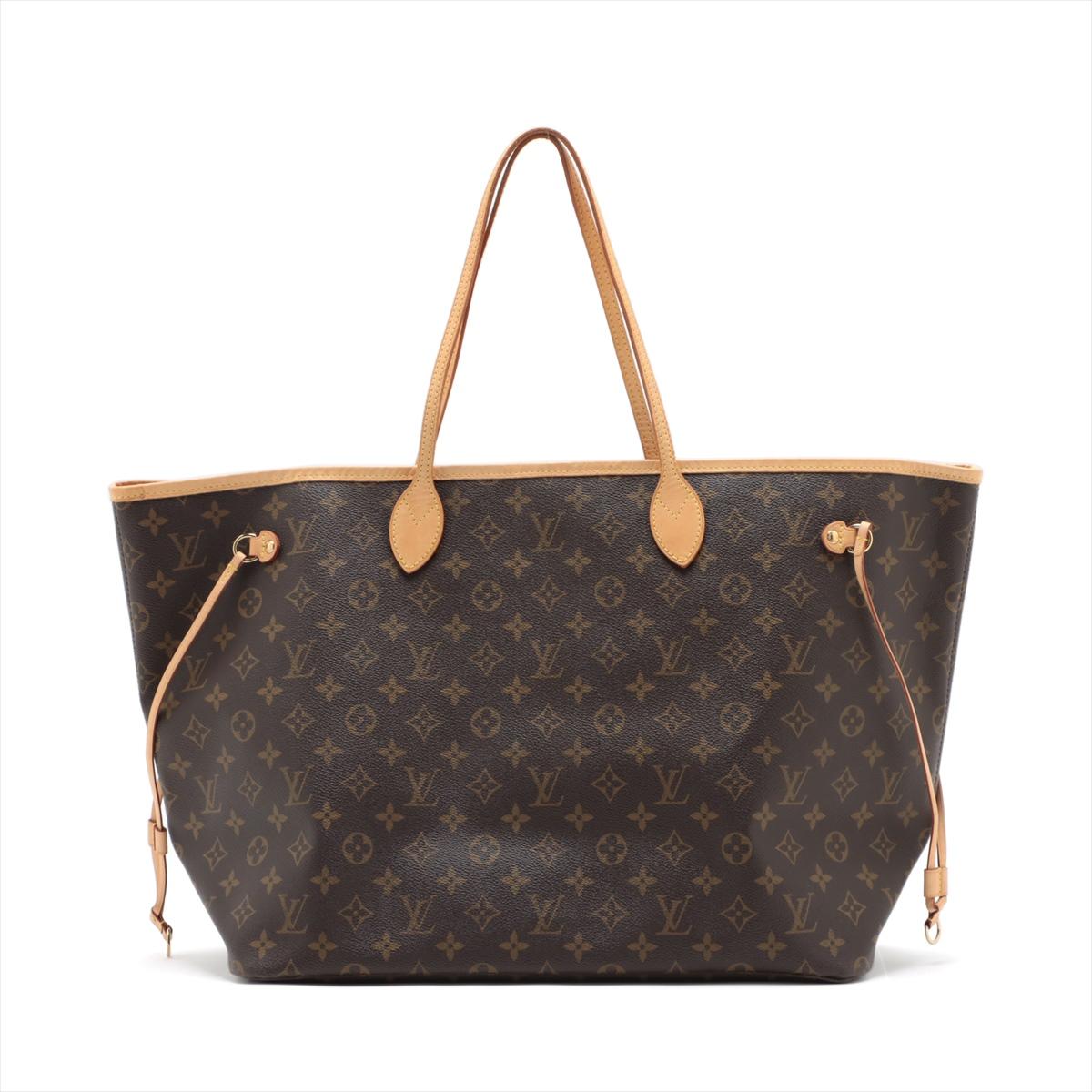 The Louis Vuitton Monogram Neverfull GM is a spacious and iconic tote bag designed for everyday use. Crafted in the signature Monogram canvas, it features the timeless LV monogram pattern that exudes luxury and sophistication. The generous size of