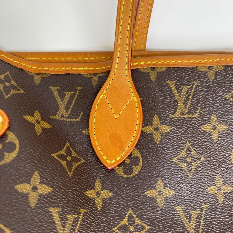 Louis Vuitton Ebene Monogram Coated Canvas Neverfull GM Gold Hardware, 2010 (Like New), Womens Handbag