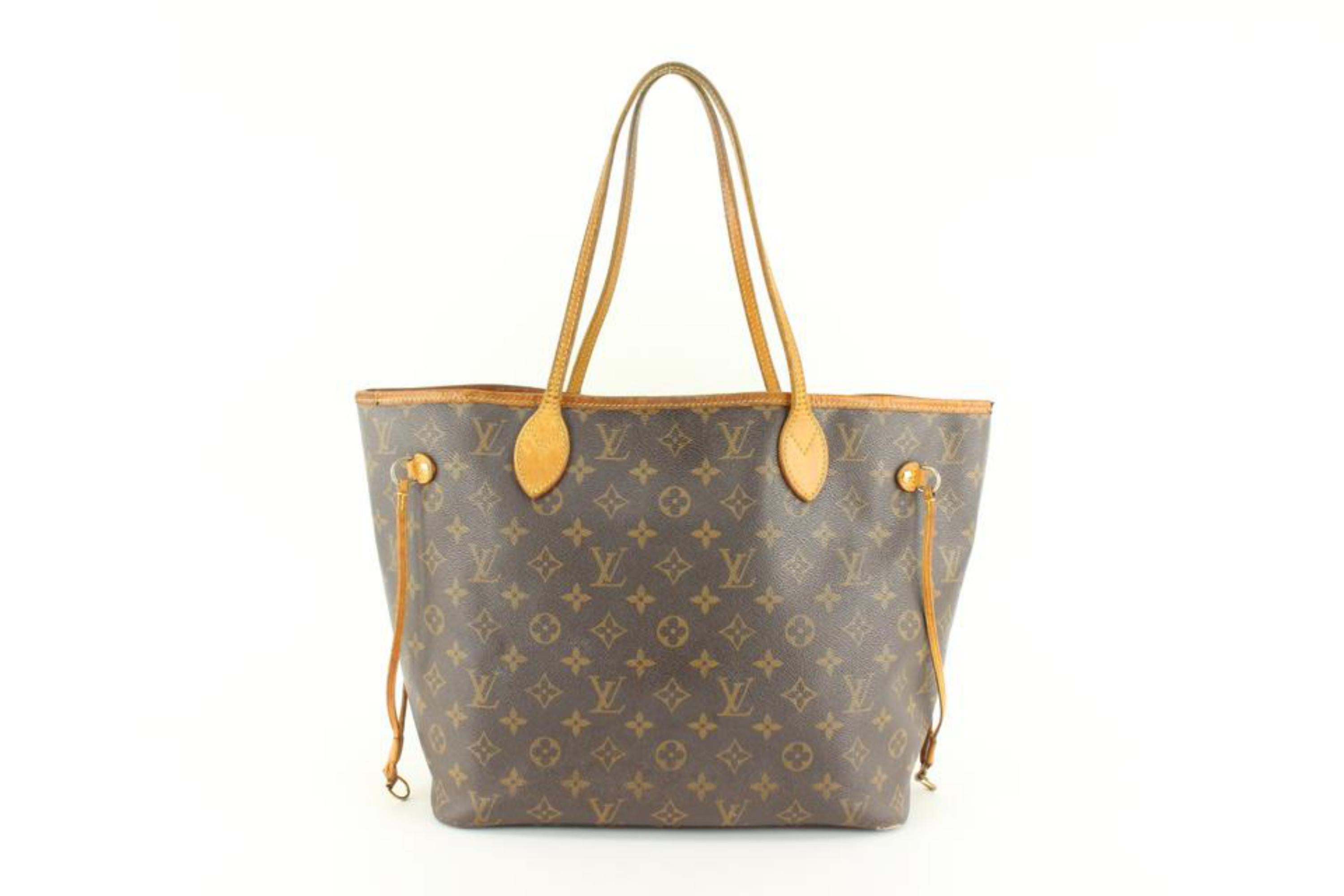 Brown Louis Vuitton Monogram Neverfull MM Tote bag 4lz719s For Sale