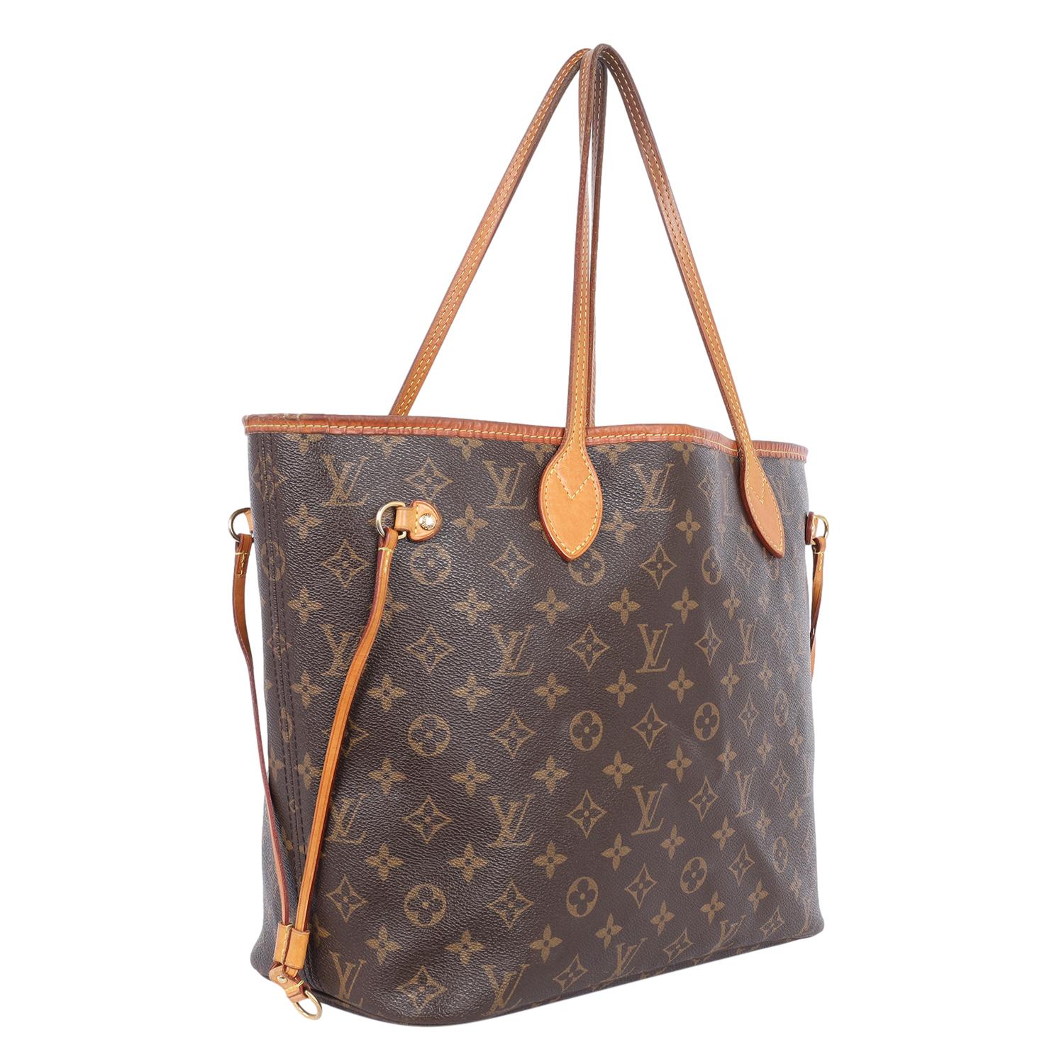 Louis Vuitton Monogram Neverfull MM Tote Bag Brown 2