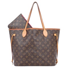 Louis Vuitton Monogram Neverfull MM Tote Bag Brown