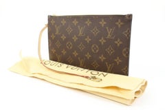 Louis Vuitton Monogram Neverfull Pochette MM or GM Wristlet Pouch 44lv128s