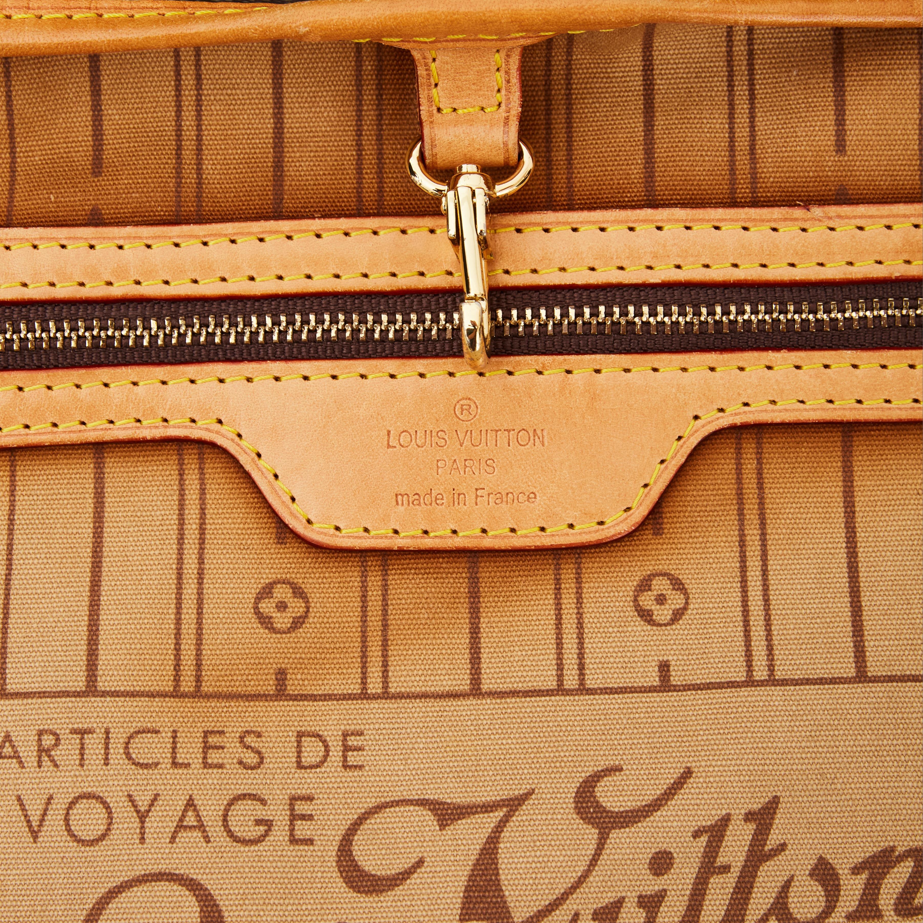 Brown Louis Vuitton Monogram Neverfull Tote MM (2008)