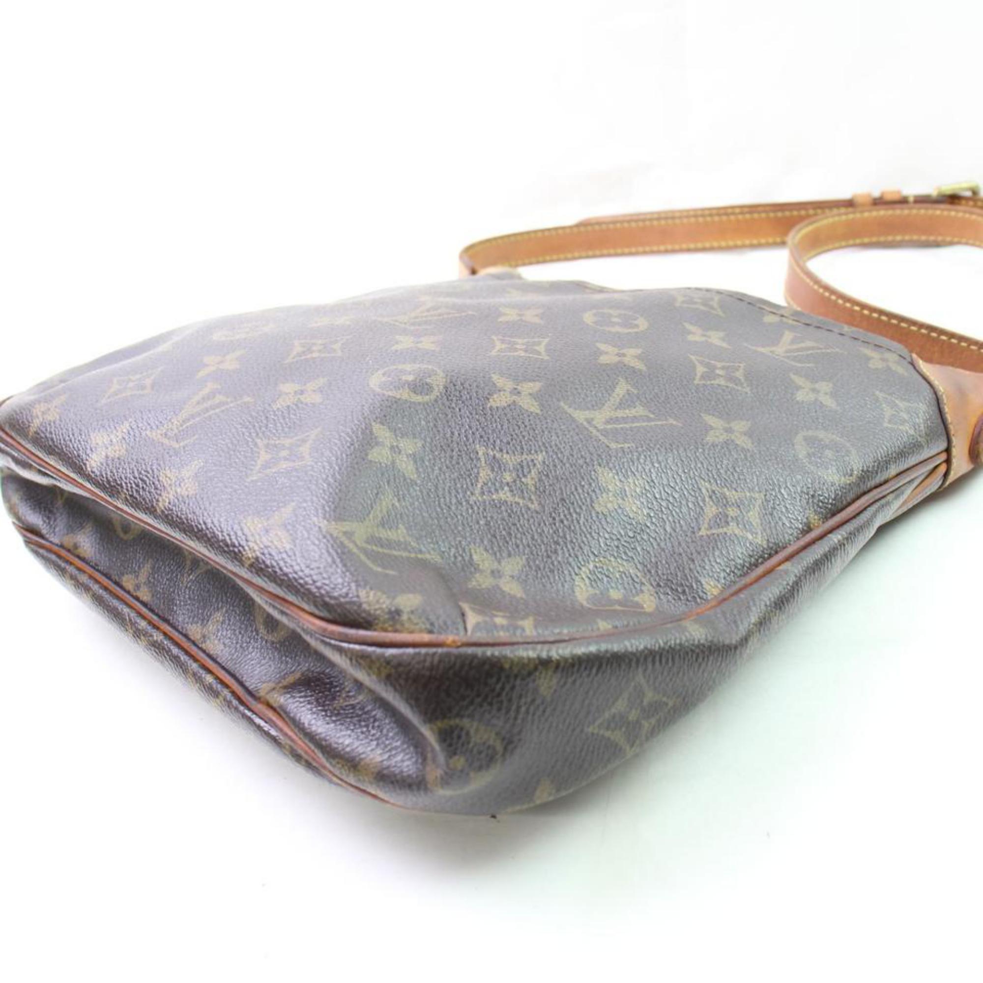 Louis Vuitton Monogram Odeon 867058 Brown Coated Canvas Shoulder Bag For Sale 2