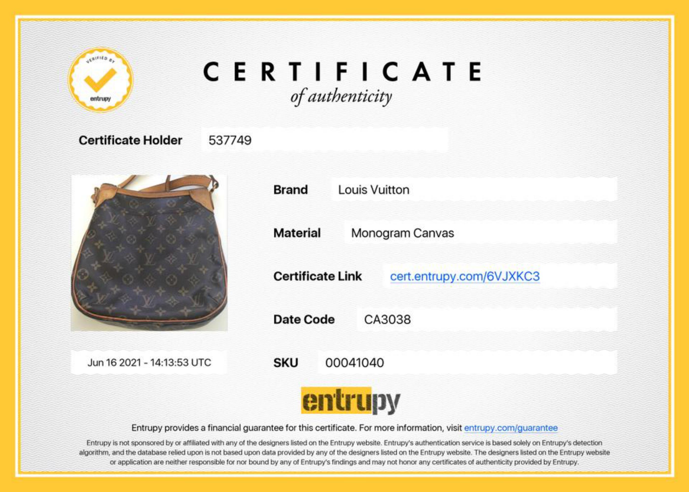 Women's Louis Vuitton Monogram Odeon PM Crossbody Bag 1015lv49