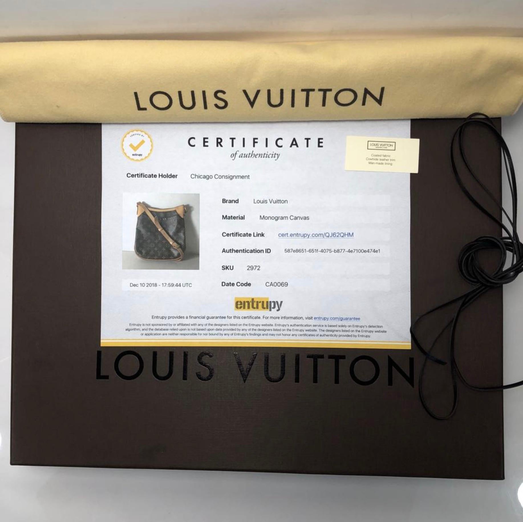 MODEL - Louis Vuitton Monogram Odeon PM Crossbody Shoulder Handbag

CONDITION - Exceptional! No signs of wear.

SKU - 2972

ORIGINAL/CURRENT RETAIL PRICE - 1120 + tax - This model sells above original retail.

DATE/SERIAL CODE - CA0069

ORIGIN -