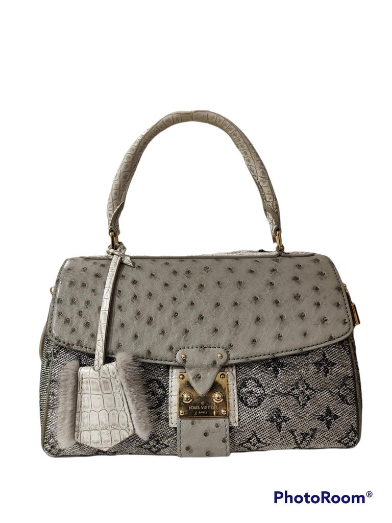 Louis Vuitton Monogram Ostrich comedie carrousel handbag For Sale at  1stDibs  louis vuitton ostrich pocket organizer, louis vuitton ostrich bag,  lv ostrich bag