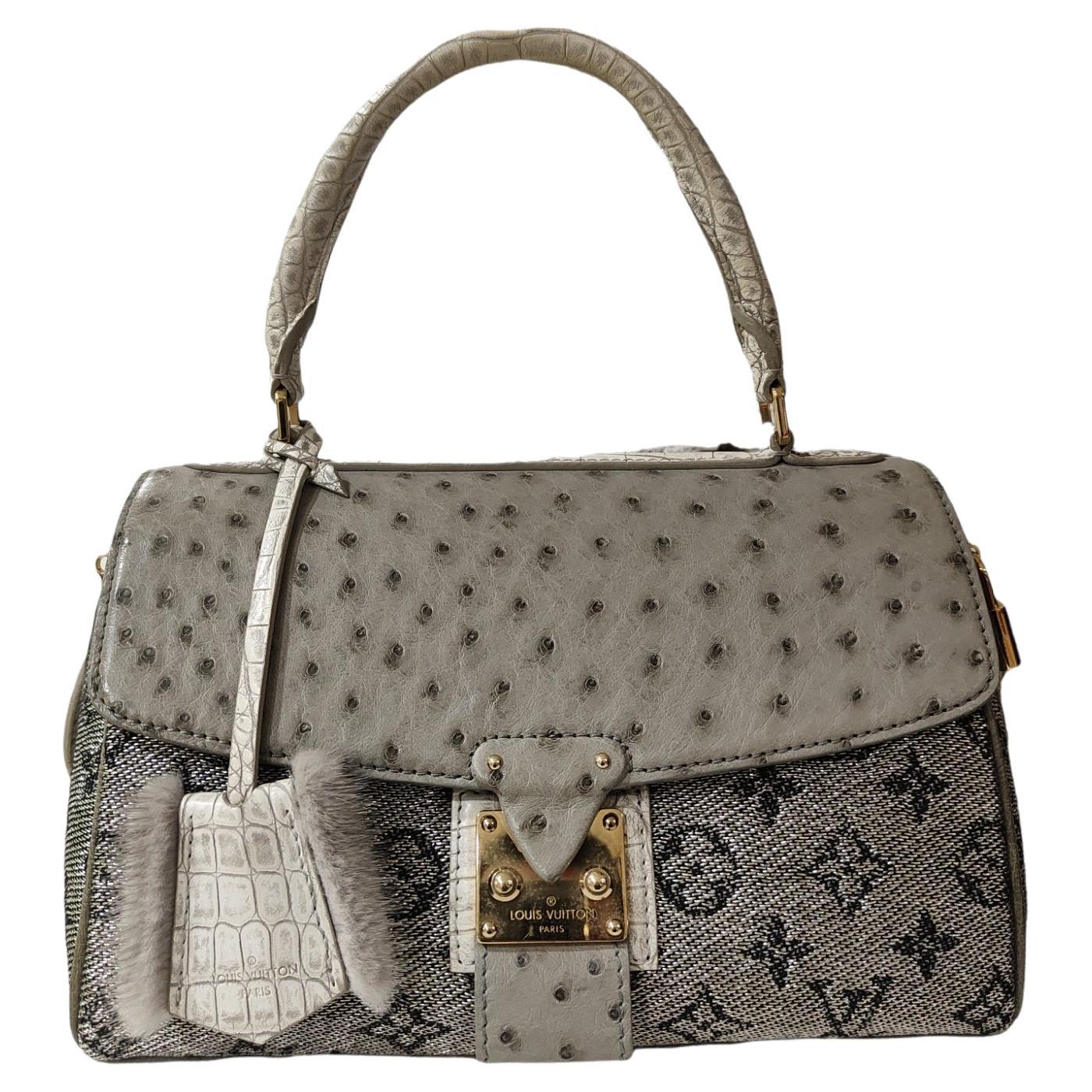 Louis Vuitton Monogram Ostrich comedie carrousel handbag For Sale