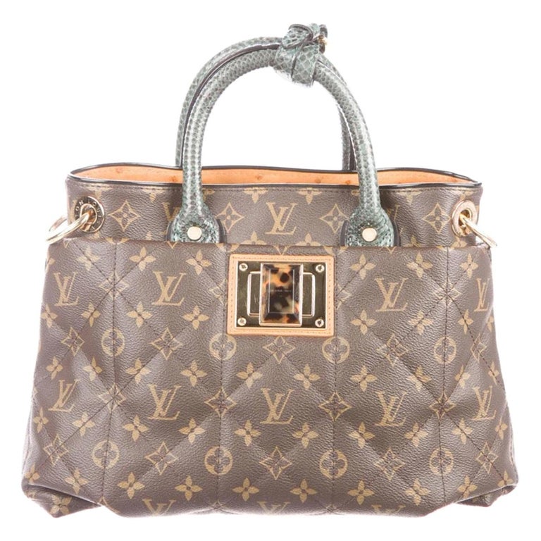 Louis Vuitton Monogram Ostrich Exotic Top Handle Satchel Small Shoulder