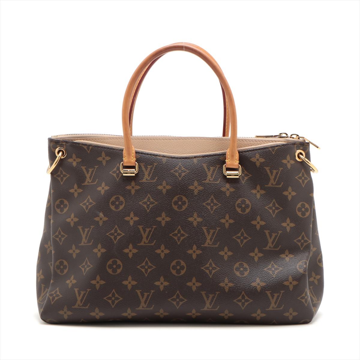 Louis Vuitton Monogram Pallas Beige MM In Good Condition For Sale In Indianapolis, IN