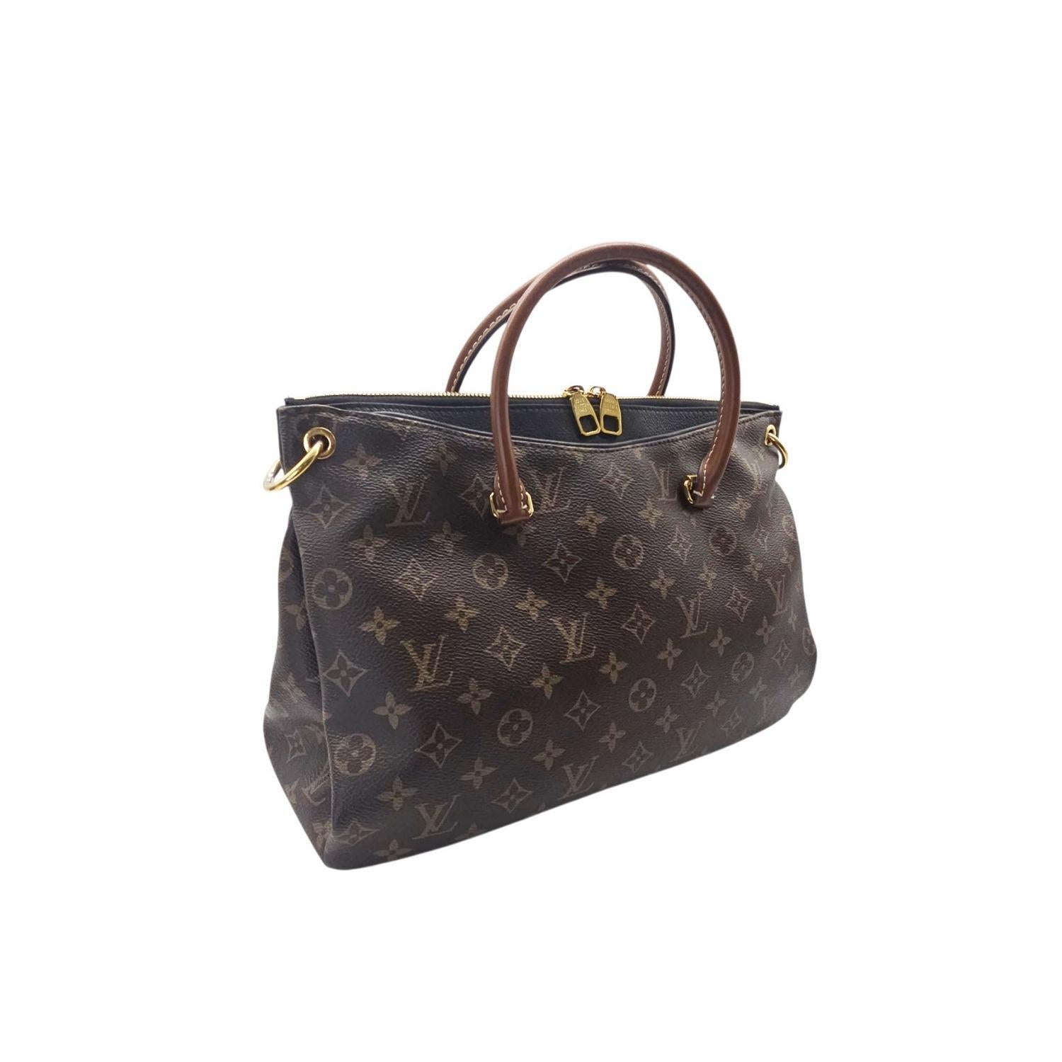 Experience elegance with the Louis Vuitton Monogram Pallas handbag, crafted in the United States from iconic Monogram canvas and leather trims. Its spacious interior, secured by a dual zipper, offers organized storage with multiple pockets. Magnetic