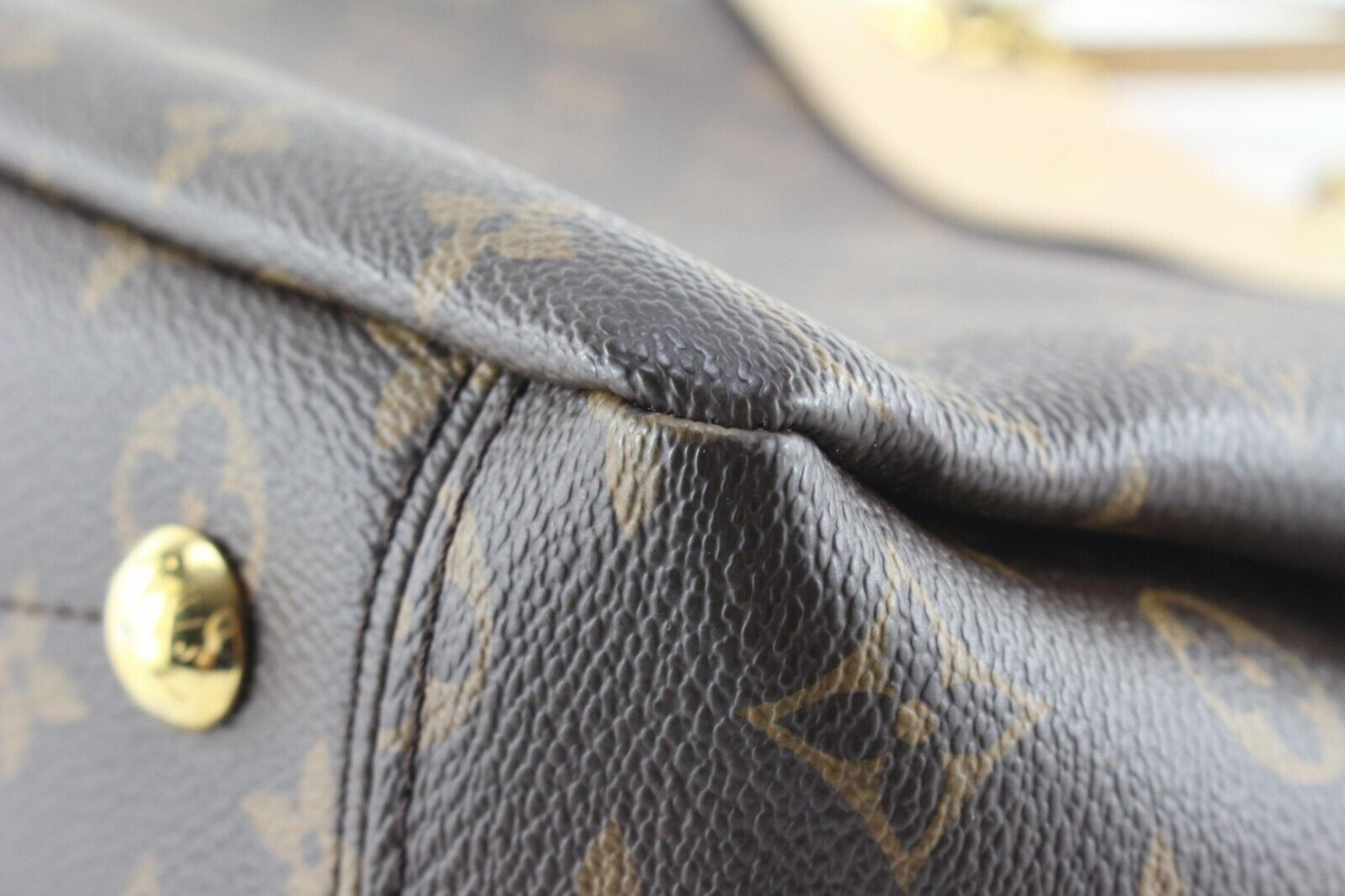 Louis Vuitton Pallas Shopper Dune Ledertasche mit Monogramm 4LK0502 im Zustand „Gut“ im Angebot in Dix hills, NY