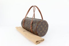 Louis Vuitton Monogram Papillon 26 Boston Barrell Cylinder Bag 917lv22