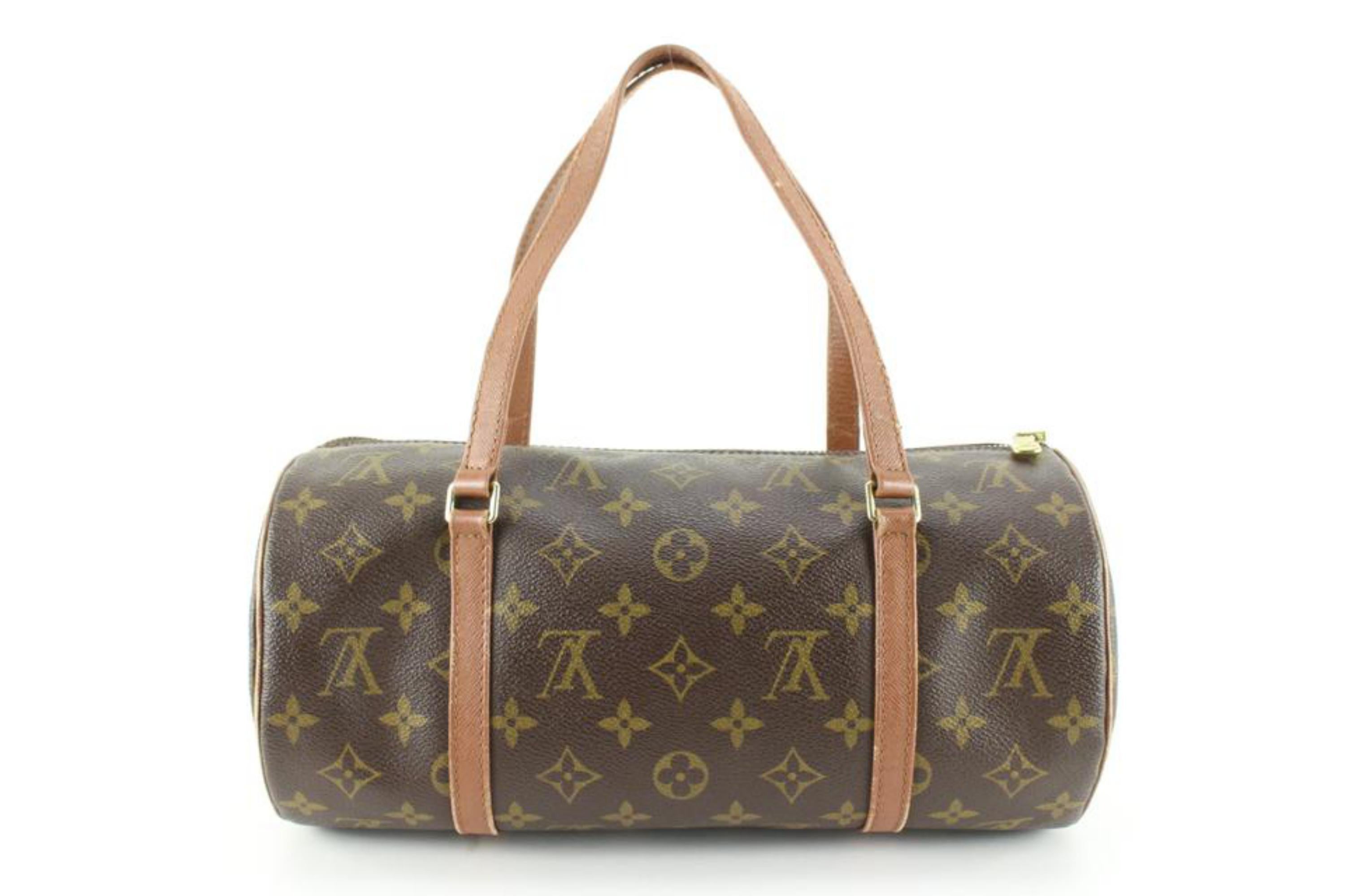Louis Vuitton Monogram Papillon 30 Cylinder Barrel Bag 77lk629s In Good Condition In Dix hills, NY