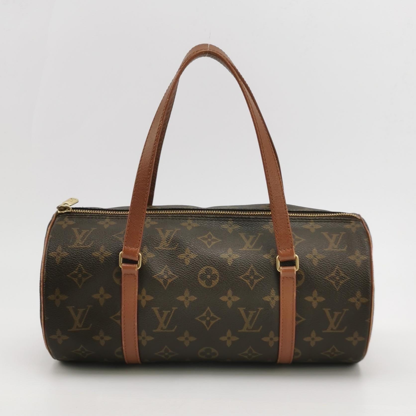 Louis Vuitton Monogram Papillon 31 Groß und Mini Handtasche Canvas im Zustand „Gut“ im Angebot in AUBERVILLIERS, FR