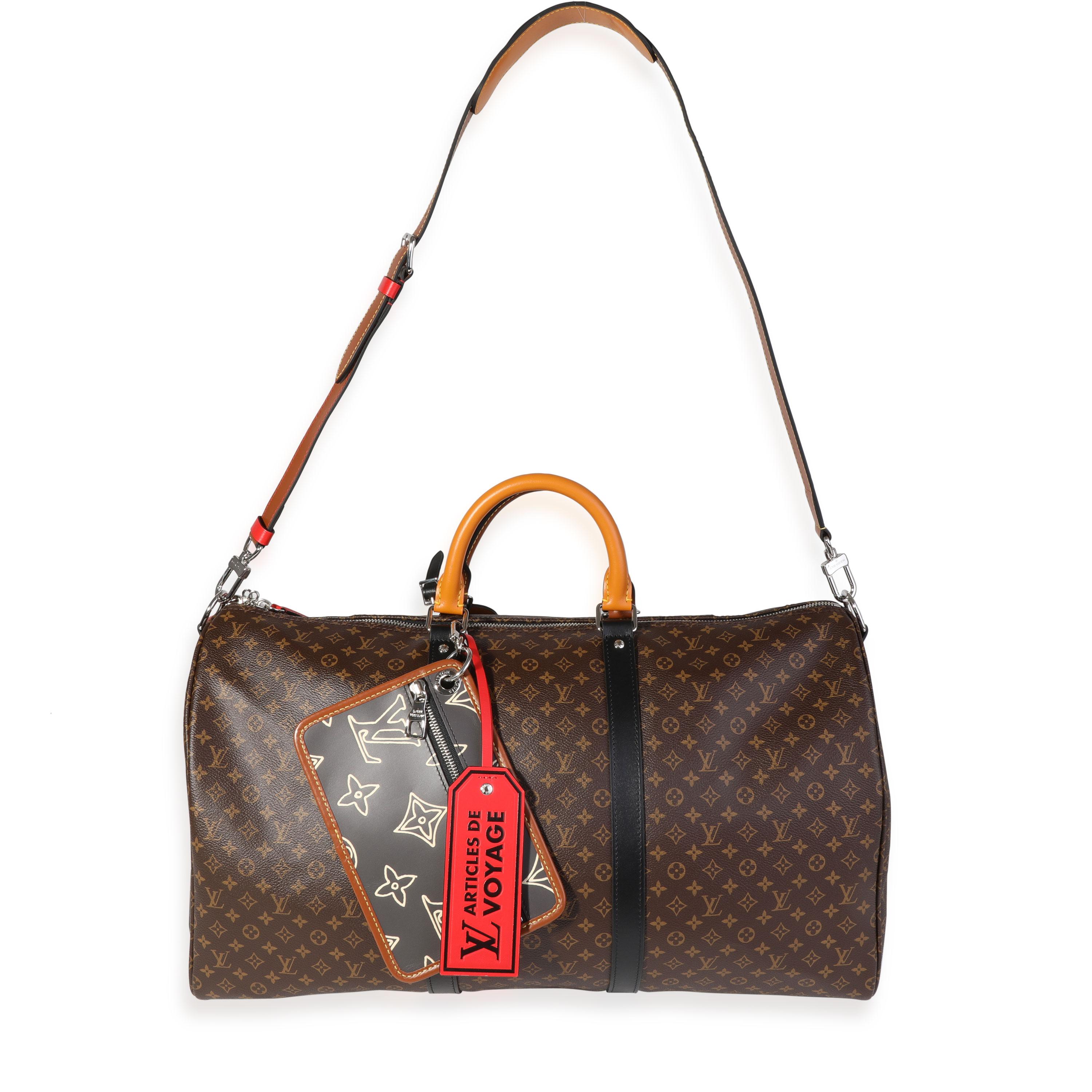 Listing Title: Louis Vuitton Monogram Patchwork Keepall Bandoulière 50
SKU: 120060
Condition: Pre-owned 
Handbag Condition: Never Worn
Brand: Louis Vuitton
Model: Monogram Patchwork Keepall Bandouliere 50
Origin Country: France
Handbag Silhouette:
