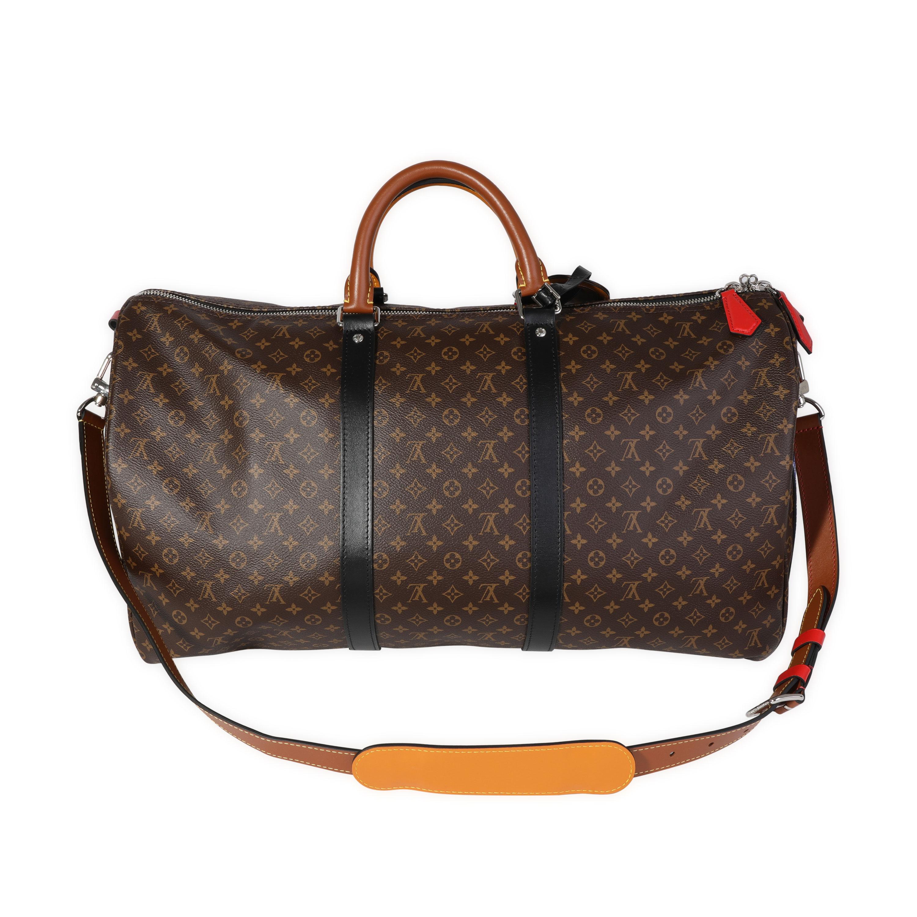 Louis Vuitton Monogramm-Patchwork-Tasche Bandoulière 50 (Schwarz)