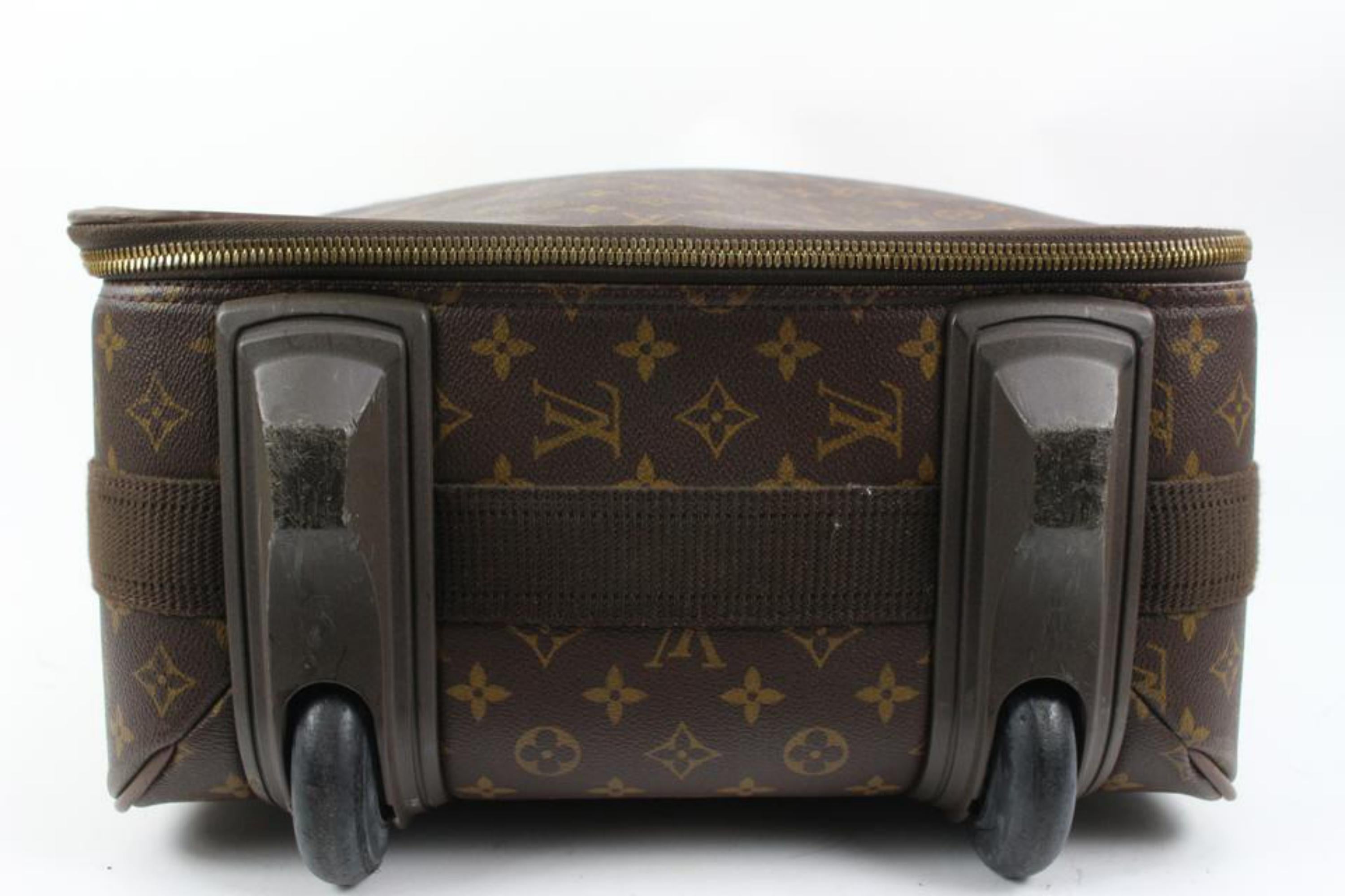 Louis Vuitton Monogram Pegase 55 Rolling Luggage Trolley Suitcase 25lv216s In Fair Condition In Dix hills, NY