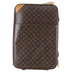 Valise à bagages à roulettes Louis Vuitton Monogram Pegase 55 58lz77s