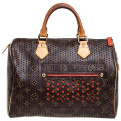 Louis Vuitton - Sac Speedy 30 en toile perforée monogramme:: édition limitée