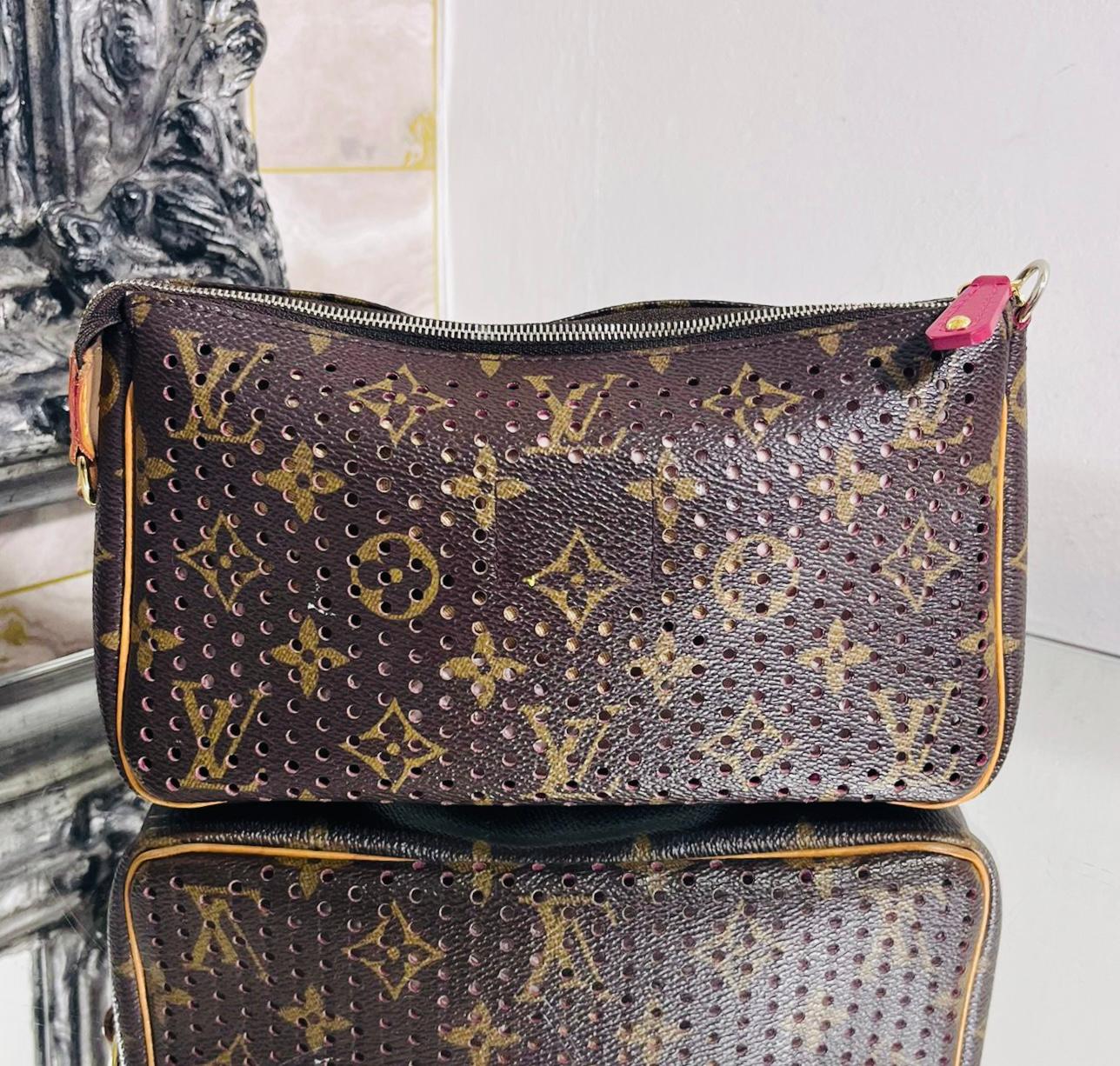 Women's Louis Vuitton Monogram Perforated Coated Canvas Pochette Accessoires Bag For Sale