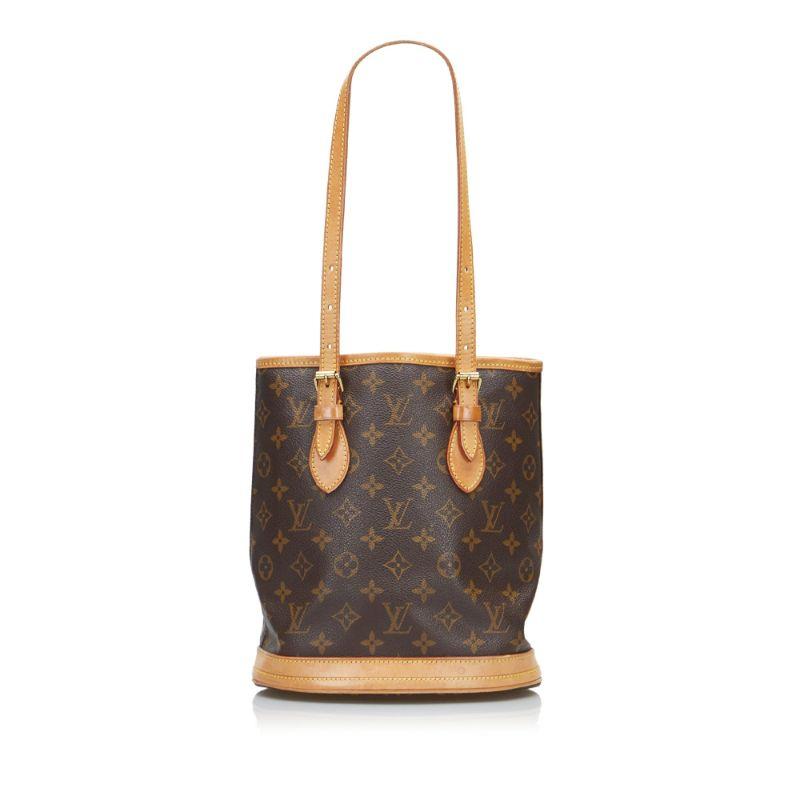 Louis Vuitton Monogram Petit Bucket Bucket Bag In Fair Condition For Sale In London, GB