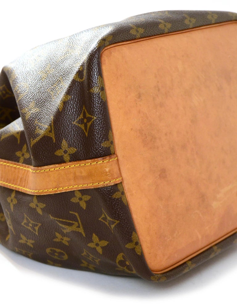 Louis Vuitton Vintage Monogram Petit Noe Bucket Drawstring Bag Brown Cloth  ref.768615 - Joli Closet